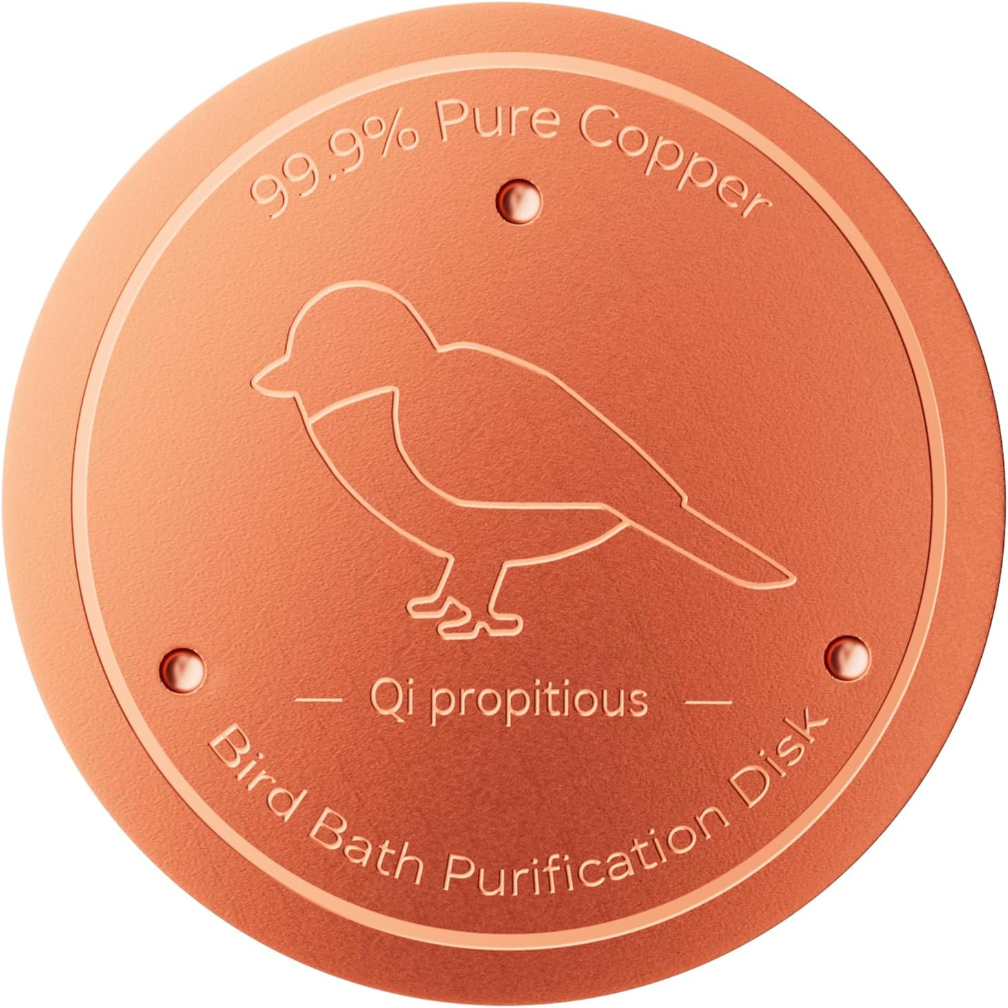 Bird Bath Copper Disk &ndash; 99.99% Pure Copper Water Cleaner, 1 Mm Thick with Stable Triple-Point Support, Safe Natural Solution for Outdoor Birdbaths Bowls, All-Season Use,Bird,1Pcs image number 2