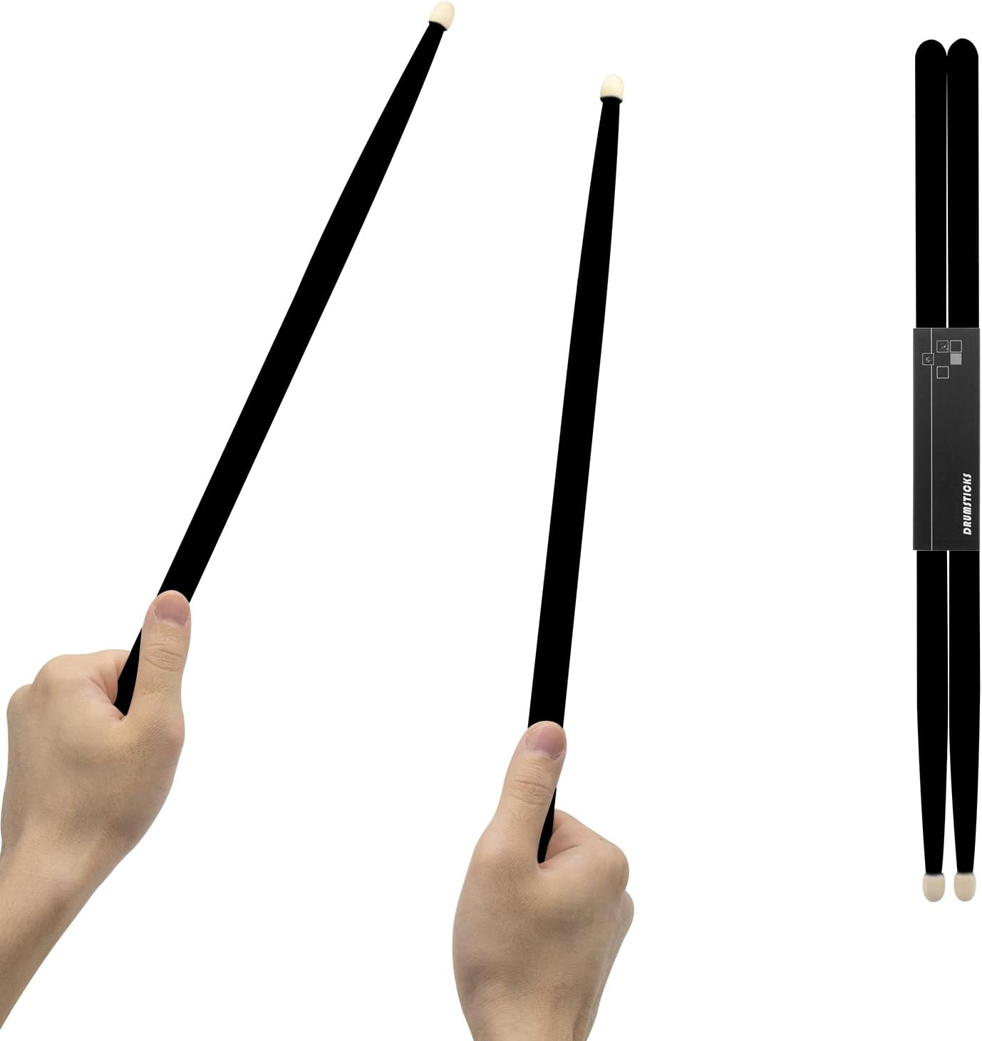 Cashbeat 5A Maple Wood Drumsticks, Non-Slip Grip, Classic Red Drum Stick for Kids Adults Beginner, Percussionists Drumming Accessories Musical Instrument