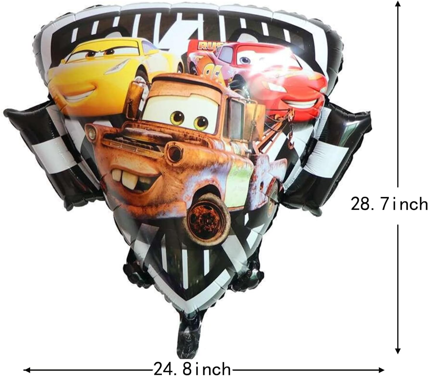 7PCS Cars Lightning Mcqueen Foil Balloons for Kids 3Rd Birthday Baby Shower Race Car Theme Party Decorations (Cars 3Rd Birthday)