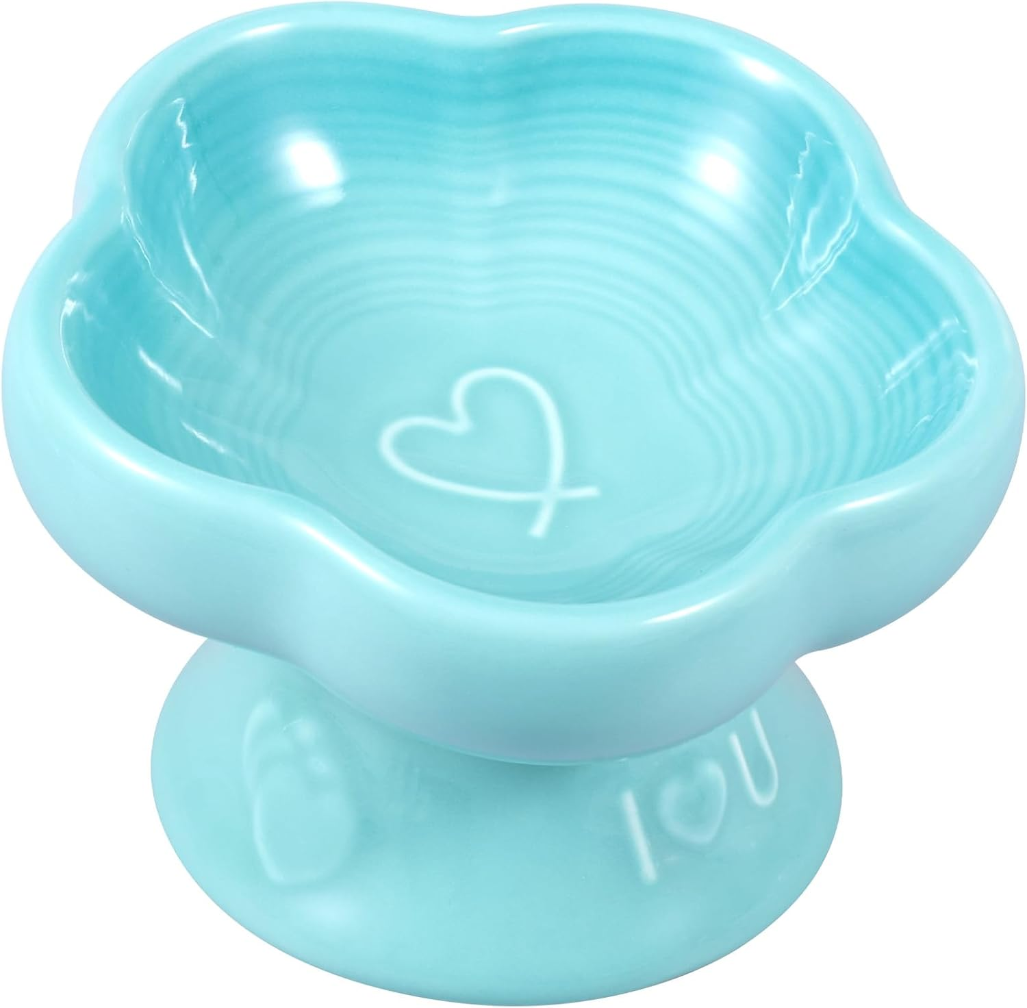 Ceramic Raised Cat Bowl-230 Ml 15&deg; Tilted Elevated Dog Feeder Bowl Pet Food Water Feeder Dish Dishwasher Safe for Pet Dog Cat(Pink,1)