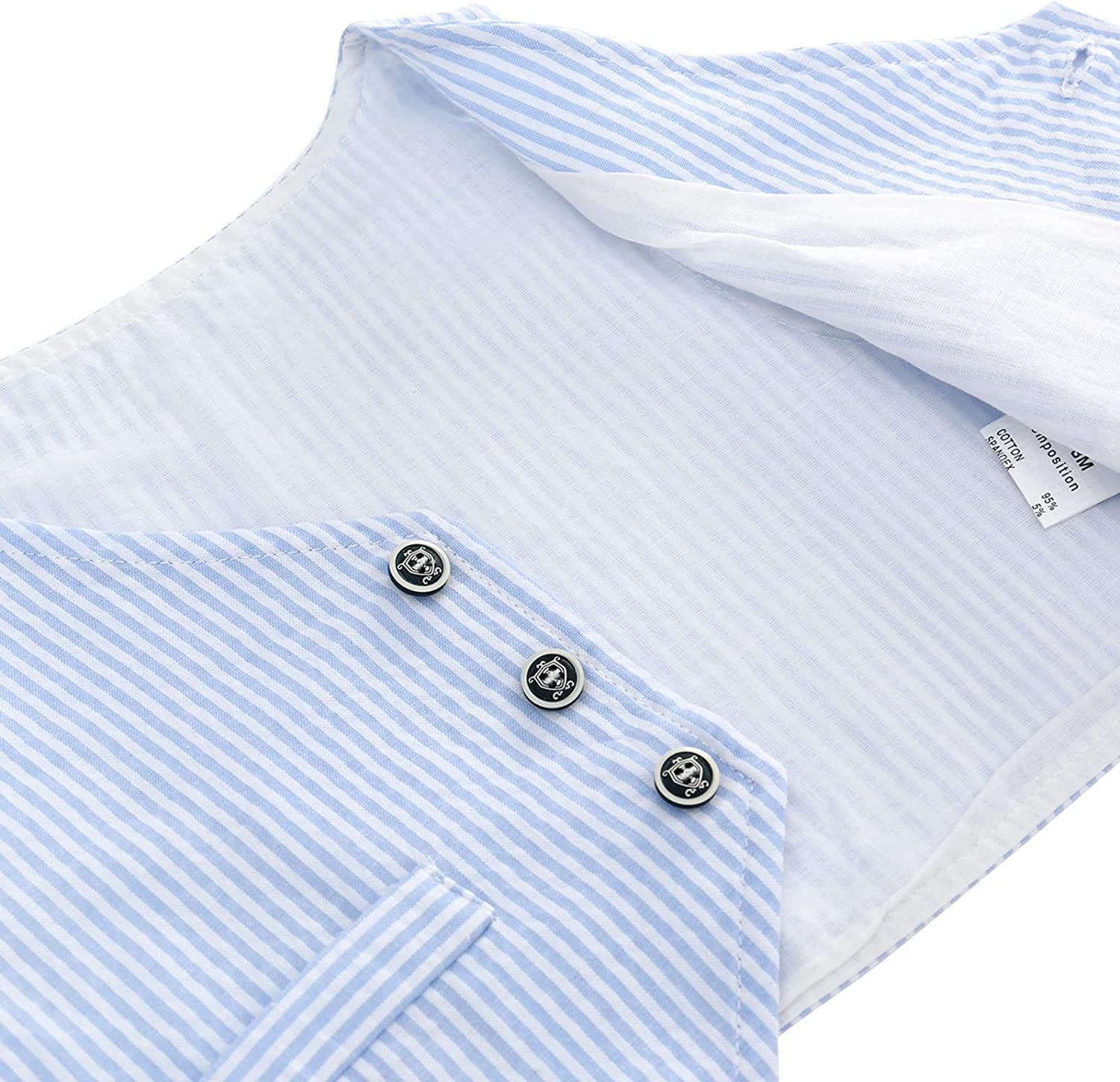 Famuka Baby Boy Formal Suit Gentleman Romper and Stripe Vest Two Pieces Wedding Tuxedo Outfit image number 3