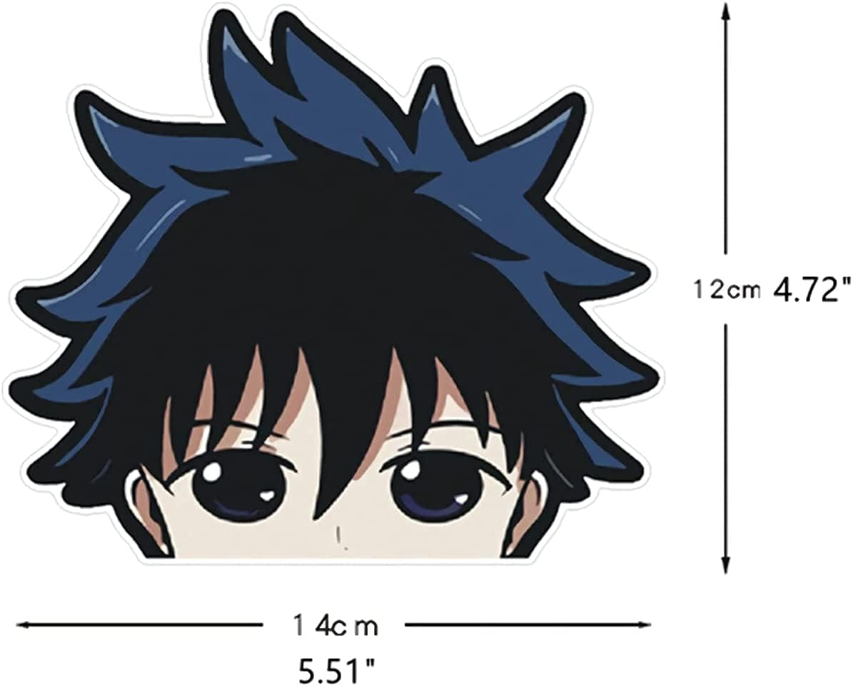 4 Pcs 5.11" Jujutsu Kaisen Japanese Anime Stickers and Decal Sticker Gojo Satoru Yuji, Megumi Ryomen for Car Window Door Bumper Laptop Water Bottle Motorcycle Tablet Cellphone Decoration image number 5