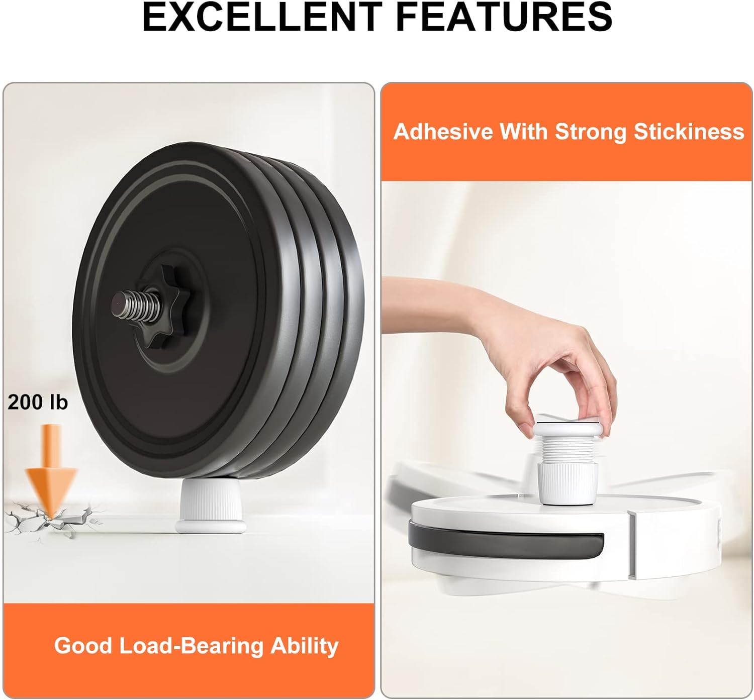 Xuenair Headboard Stoppers, 1.6-2.6 Inches Bed Wall Stopper, Adjustable Bed Frame Anti-Shake Tool, Headboard Bed Stabilizer for Wall Furniture (White - 2 Pcs)