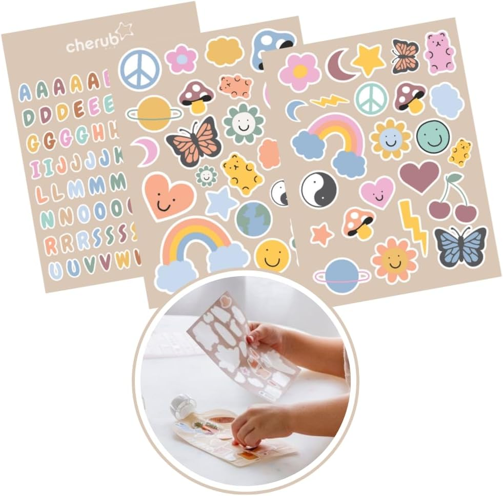 Cherub Baby Refillable Baby Food Pouches 150Ml, Non-Spill, Bpa-Free Leak Proof Yoghurt Smoothie Puree Snack Storage for Toddlers, Freezer Safe Dishwasher Safe, 5 Pack Retro Rainbow with Stickers image number 5