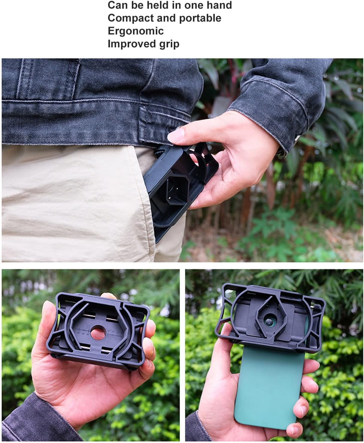 Telescope Phone Adapter, Universal Cell Phone Adapter Mount for Binoculars Monocular Microscopes Astronomical Telescopes, Ergonomic Smartphone Holder Clip Bracket Replacement image number 6