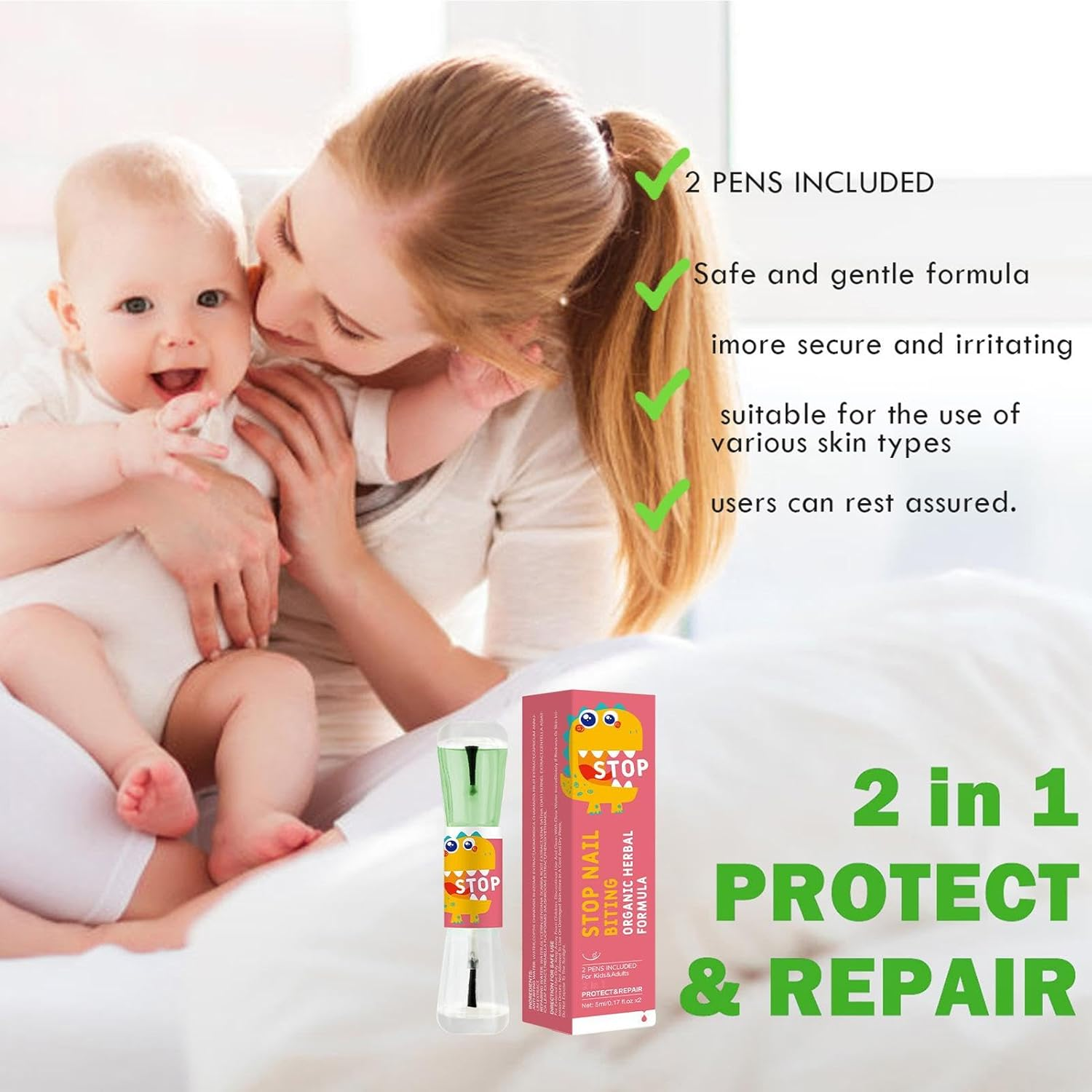 Meindin Nail Biting Prevention | Thumb Sucking Solution Nail Strengthener,Finger Sucking Guard Prevention, Long-Lasting Protection, Safe Forenhanced Nail Care