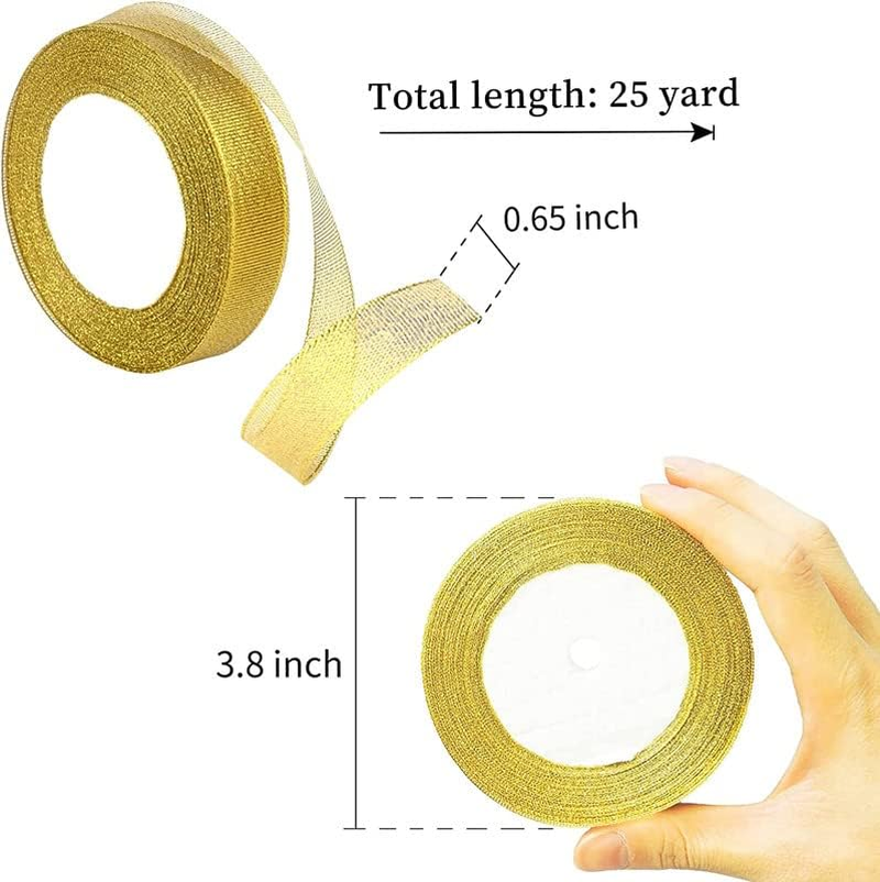 Gold Satin Ribbon,Fabric Satin Ribbons,Solid Polyester Ribbon,Silk Satin Roll Satin Ribbon,2 Pack Polyester Fabric Ribbons,Fabric Ribbons Satin Ribbons Solid Polyester Ribbon for Gift Wrapping
