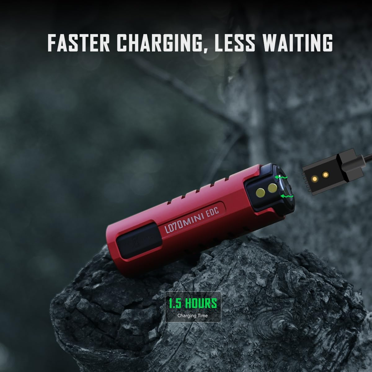 IMALENT LD70 Keychain Mini Torch Powerful 4000 Lumen 203M Throw, CREE XHP Outdoor Handy Pocket Edc Flashlight, Waterproof Compact High Brightness Handheld Searchlight Emergency Fishing Cycling Camping image number 2