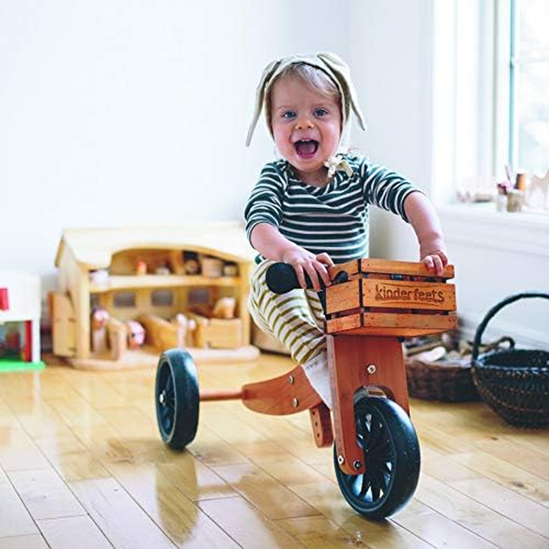 Kinderfeets Tiny Tot 2-In-1 Trike Balance Bike Bamboo