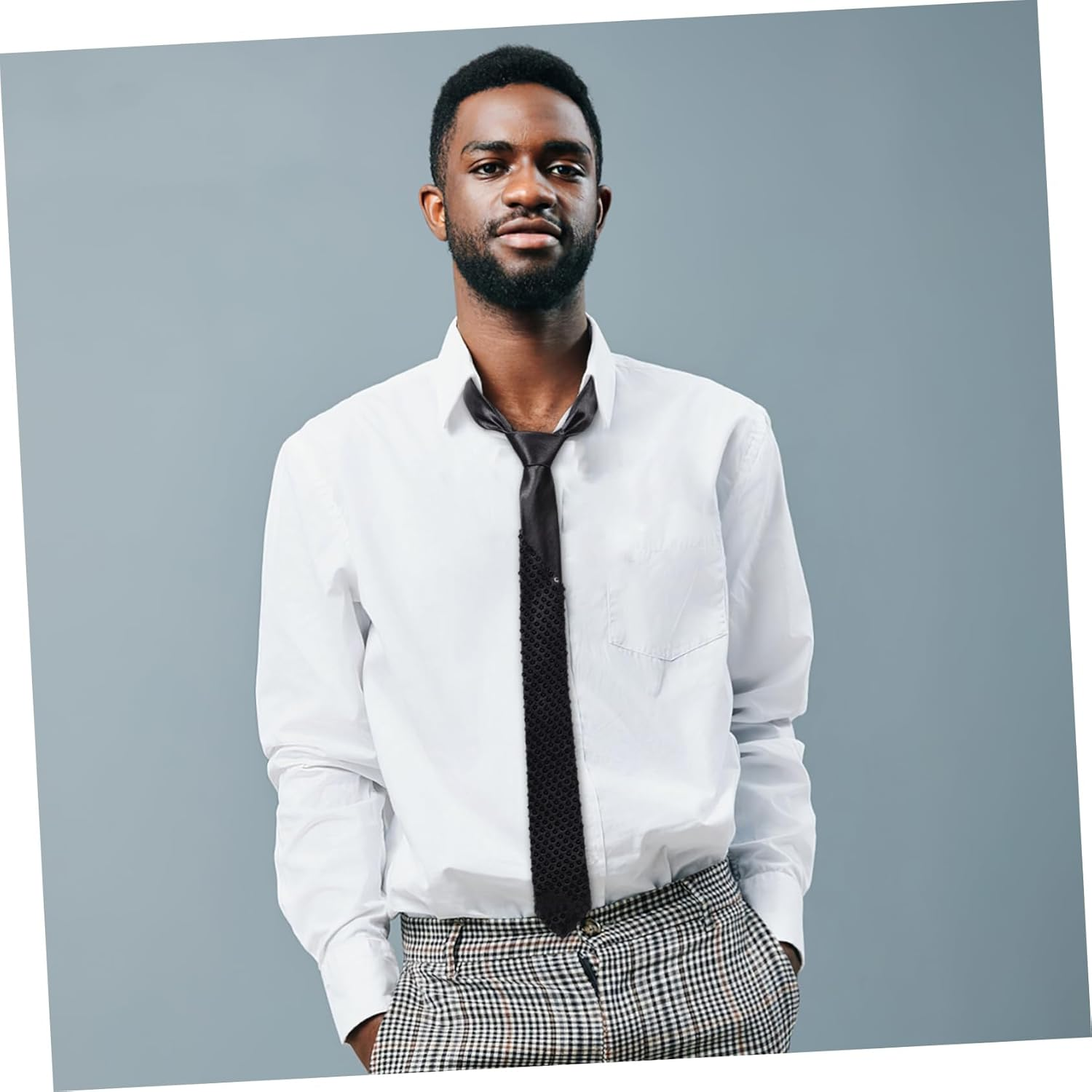 VALICLUD Men Neck Tie Sparkly Sequin for Wedding Party Business Unisex Fashion Accessory image number 6