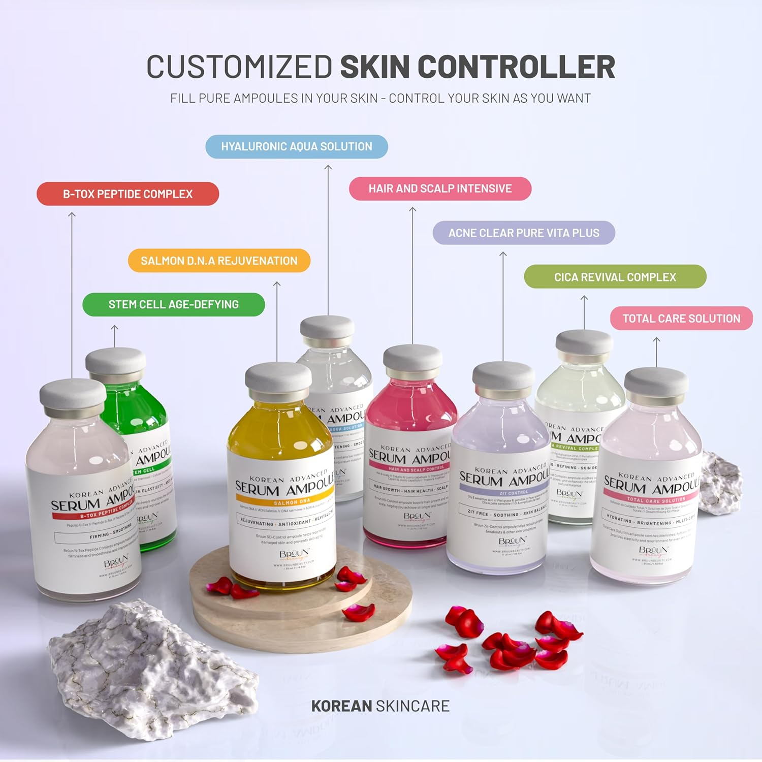 BR&Uuml;UN SD - Control Salmon DNA Ampoule - Micro Needling Korean Serum Booster for Face and Body to Use with and without Derma Pen Microneedling Skin Care Serum 1.18 Fl.Oz image number 2