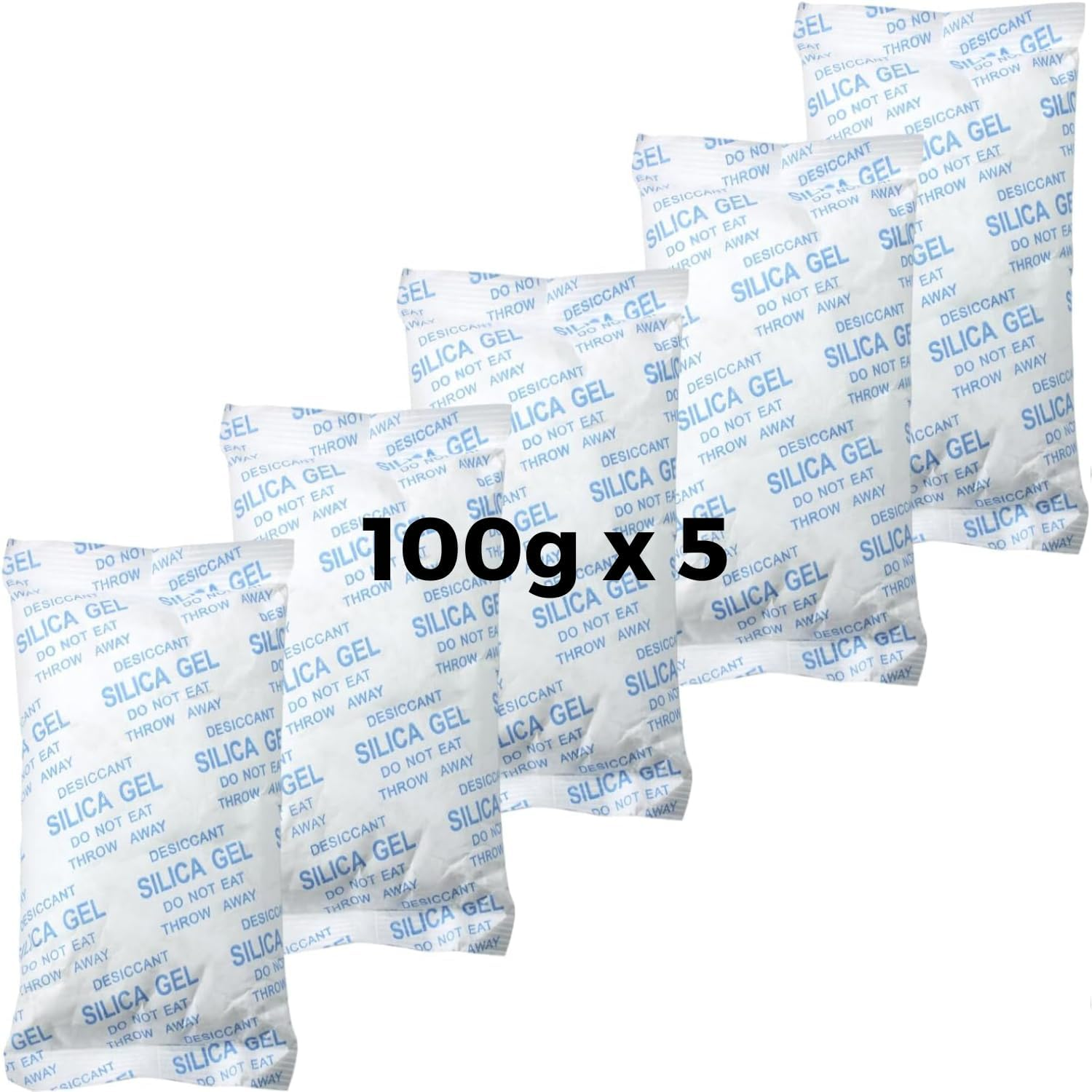 Desicco 100 Gram [5 Packets] Silica Gel Packets Desiccant Packs Dehumidifiers - Breathable Fabric Silica Packets, Silica Gel Packs, Silica Gel - Clothing, Musical Instruments & More.