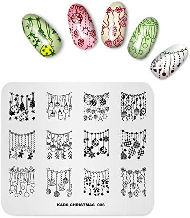 Nail Art Stamping Plate Template Christmas Theme Christmas Decoration Socks Christmas Bell Pattern DIY Nail Art Picture Stamp Stamping Plates Manicure Print Tool