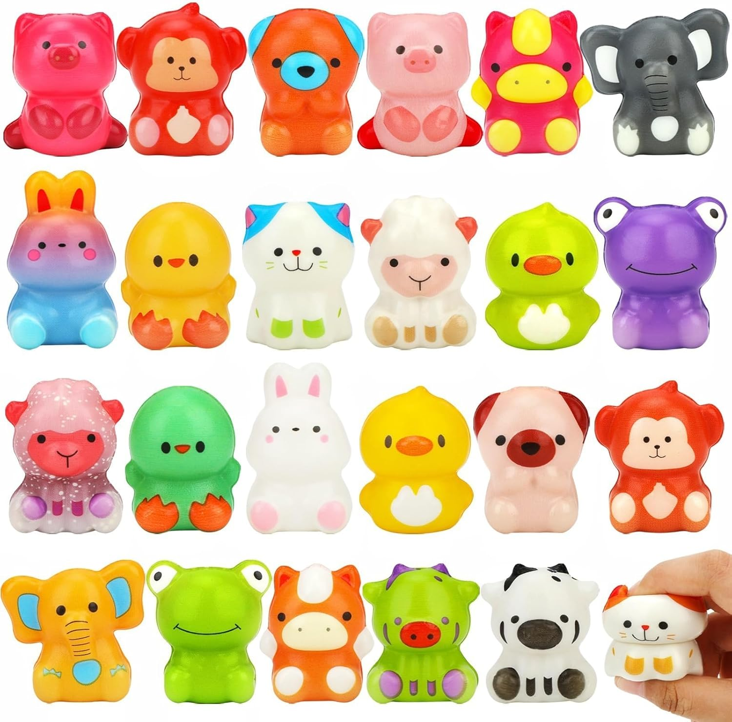 24 Pcs Slow Rising Squishy Animals Fidget Toys, Small Soft Squishies Toy Bulk for Kids Party Favors, Birthday Party Gift, Goodie Bags Stuffer, Party Bag Fillers, Classroom Prizes for Boys Girls image number 5