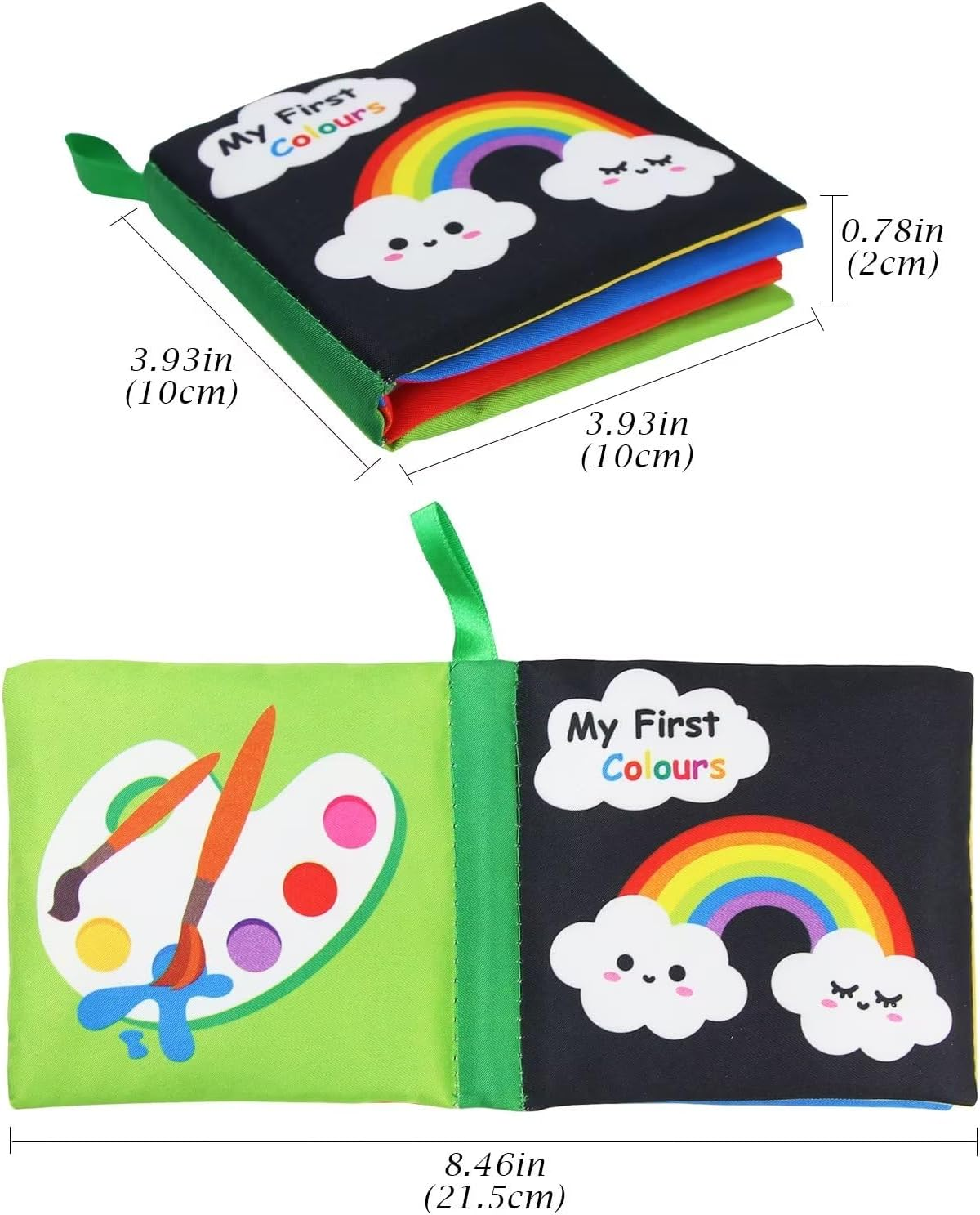 Hapavis My First Soft Book Baby Cloth Books Early Education Toys Activity Crinkle Cloth Book for Toddler Infants and Kids image number 2