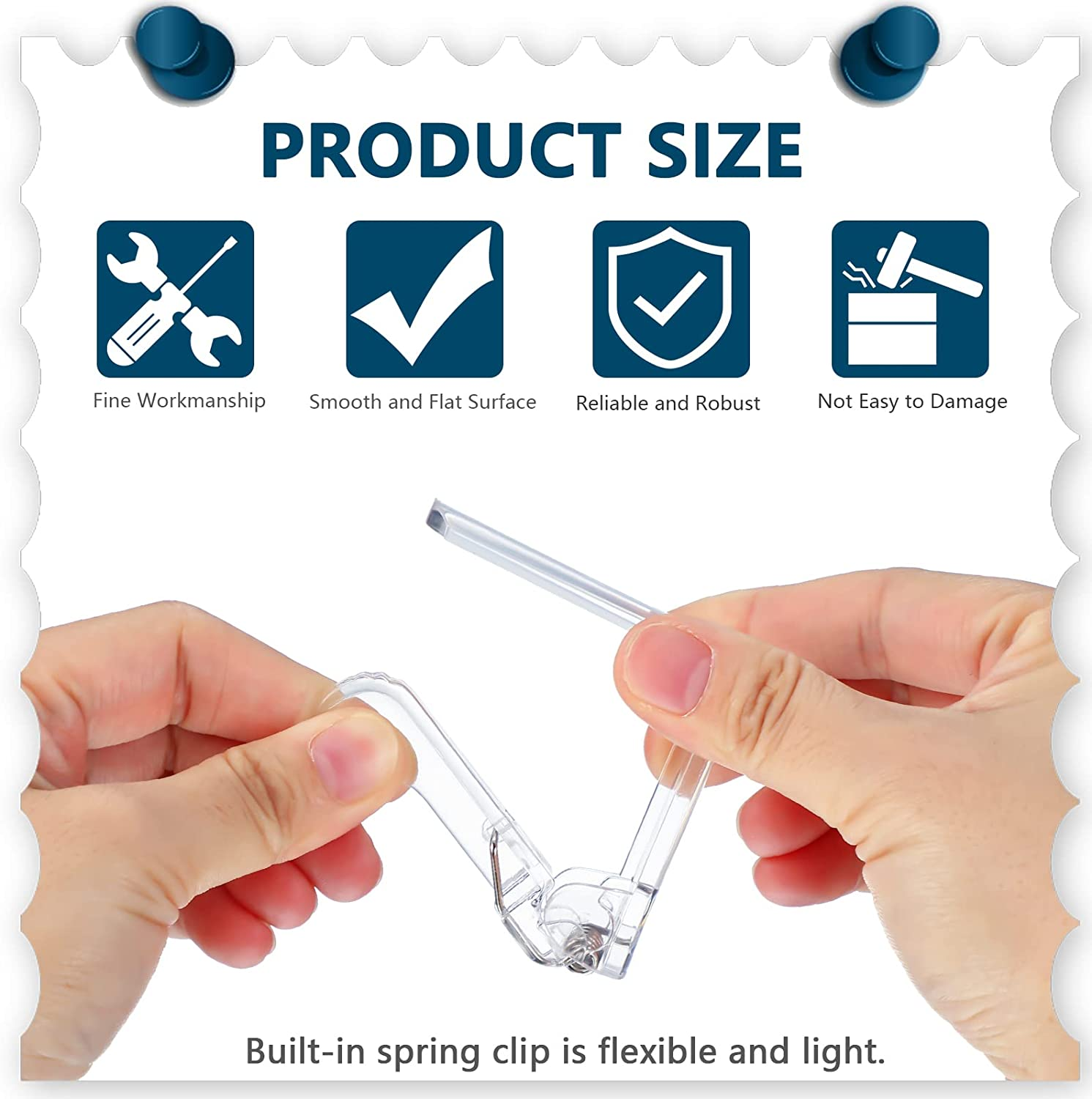 Jetec 36 Pieces Clear Tablecloth Clips Plastic Table Cloth Clips Loaded Table Cloth Holders Table Cover Clips for Holiday Dinging Room Home Indoor and Outdoor Picnic Party Tablecloth Fix image number 4