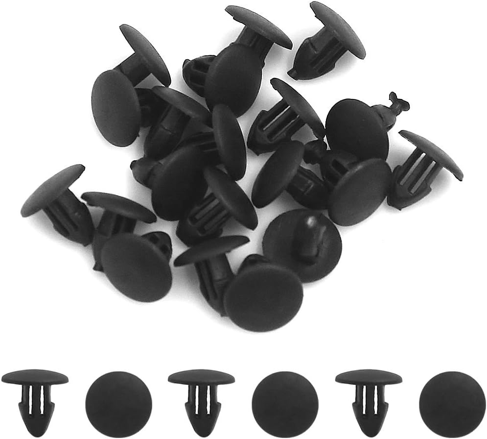 Uxcell 20Pcs 5Mm Hole Door Trim Fender Clips Push in Plastic Rivets Fasteners for Car image number 1