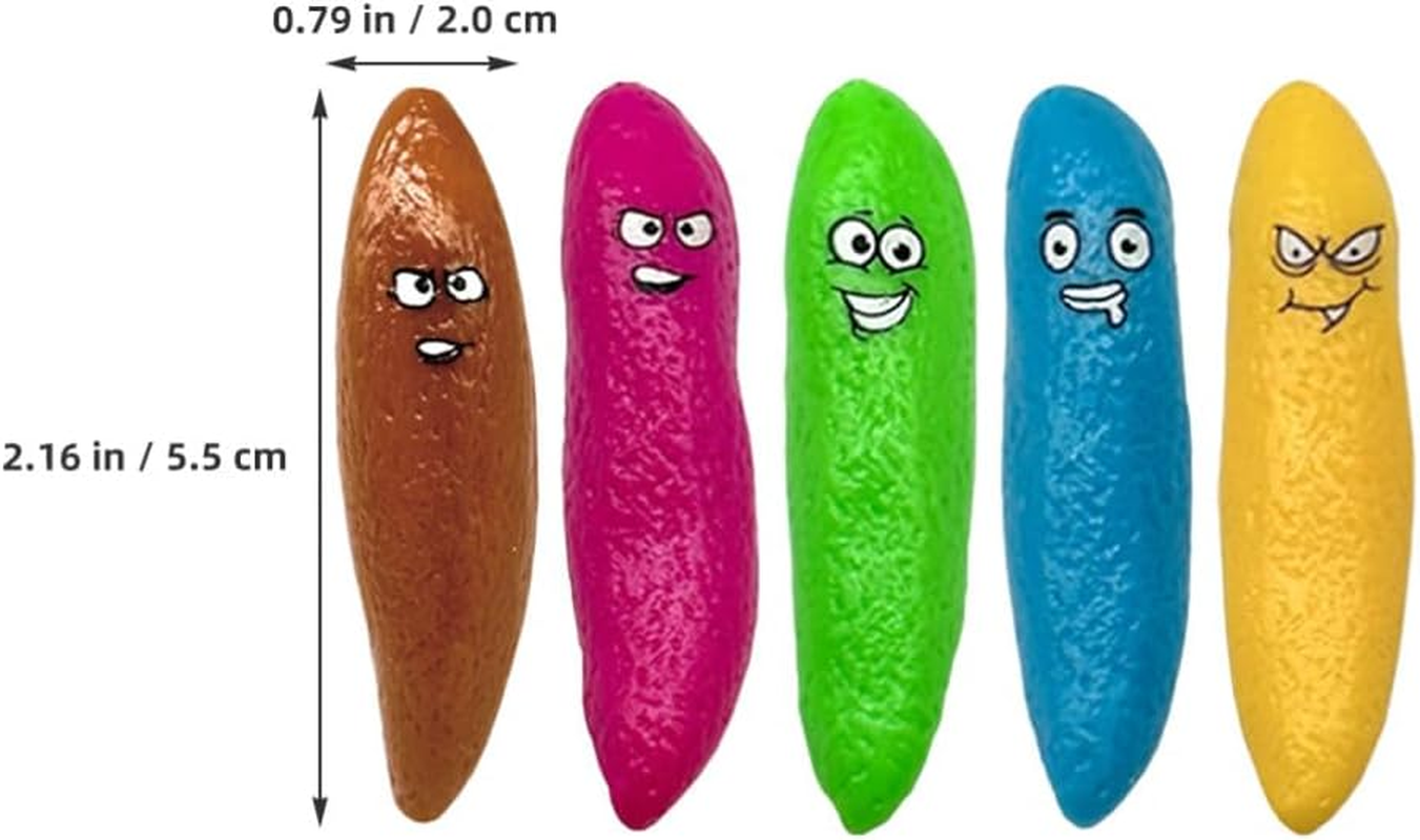 JOINPAYA 20Pcs Mini Finger Sling Shot Novelty Toys Fake Poop Toy, Stretchy Funny Gaggifts Flying Games for Games and Birthday Halloween Party Favors Bag Filler Mixed image number 1