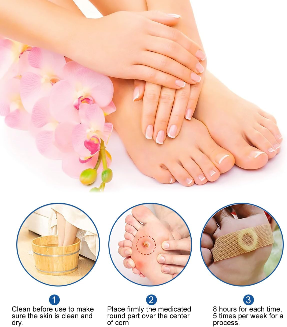 MYMULIKE 48Pcs Corn Removers for Toes & Feet, Tackle Tough Corns with Ease, 0.4" Diameter Large Size, Experience Quick Recover with Powerful, Easy-To-Use Corn Removal image number 6