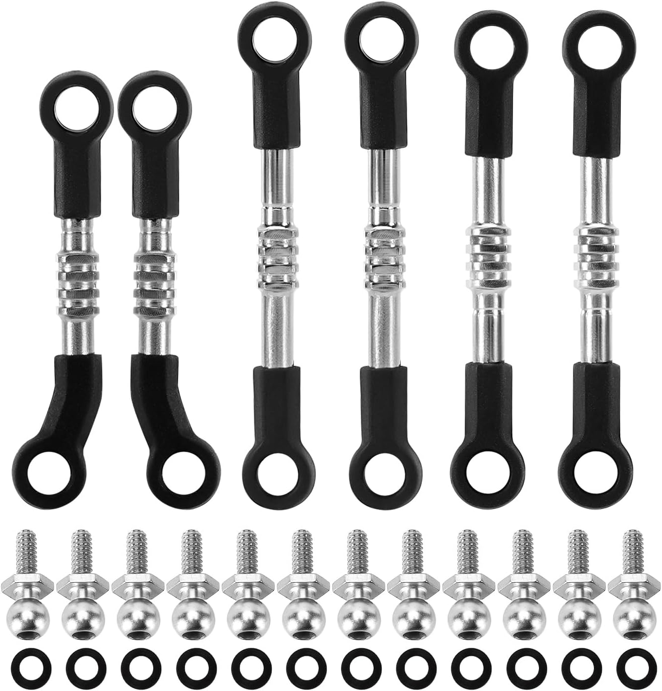 INJORA Adjustable Stainless Steel Links Set for 1/24 Losi Micro-B Upgrade image number 6