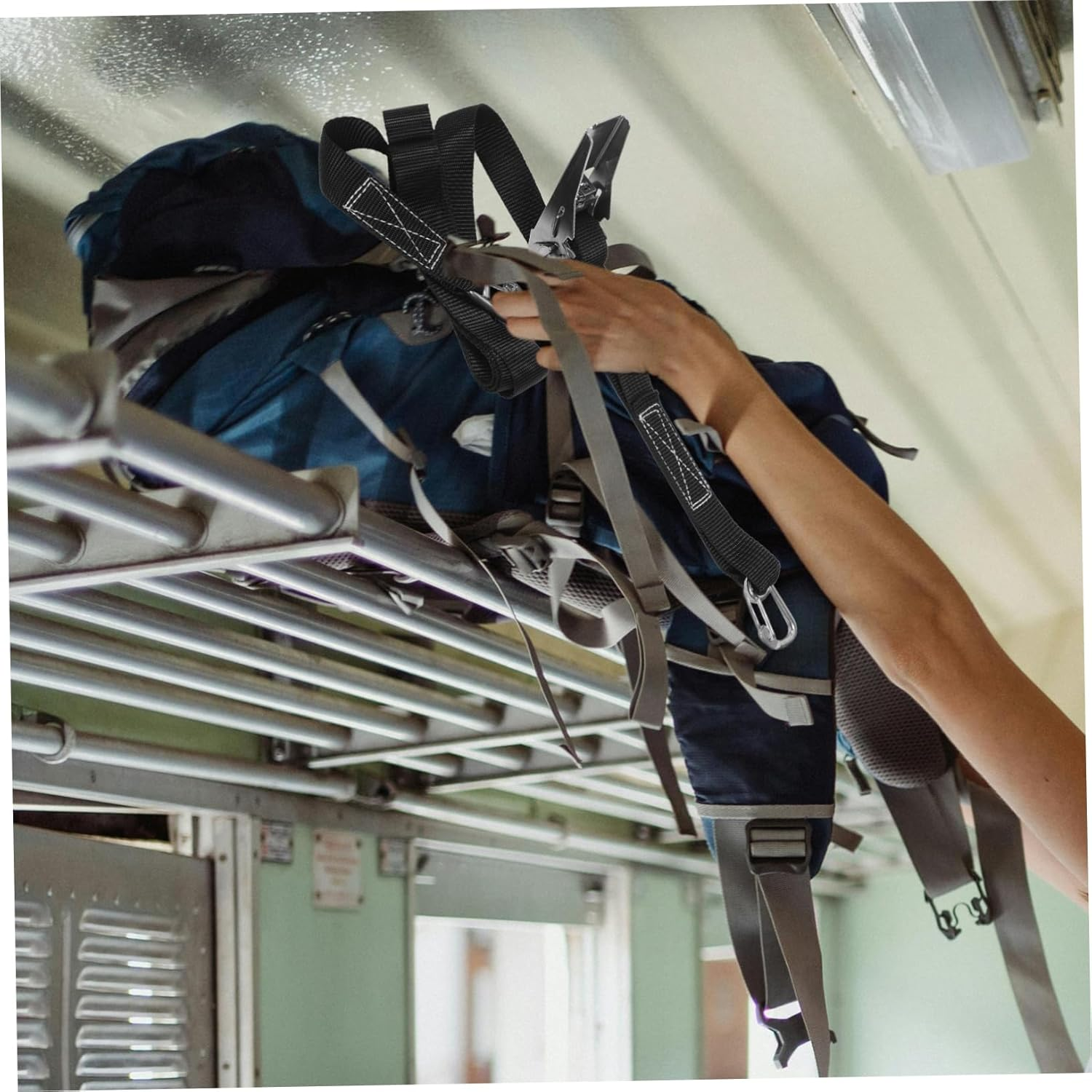 AUTSUPPL Adjustable Luggage Straps Luggage Connector Straps Outdoor Suitcase Belts Travel Supplies Stainless Steel Ratchet Rope Tightener image number 3