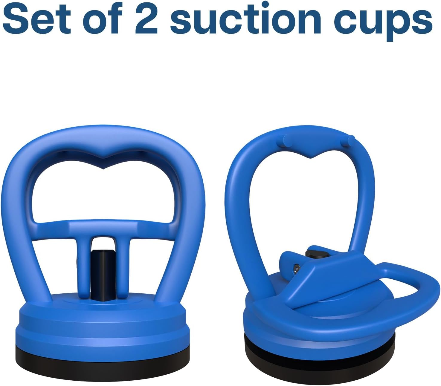 MMOBIEL Suction Cups 2 Pieces - Glass Lifter, Dent Puller and Opening Tool for Electronic Devices up to 22 Lb &ndash; Heavy Duty Vacuum Lifter &ndash; Vacuum Cup - Small Suction Cups &ndash; Blue image number 2