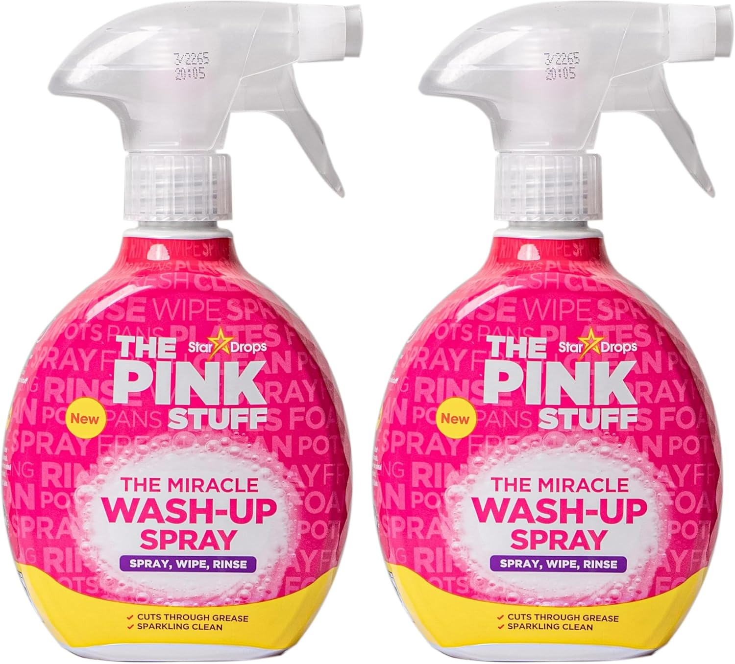 The Pink Stuff Miracle Wash up Spray - Vegan Friendly Dish Washing Spray for Sparkling Clean Dishes and Surfaces (Pack of 2) image number 6
