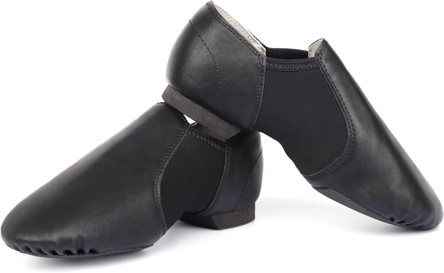 Gangchiguo Jazz Shoes for Girls Women Men Slip on Dance Shoes,Leather Upper Split Sole Jazz Dance Shoes for Kids image number 3