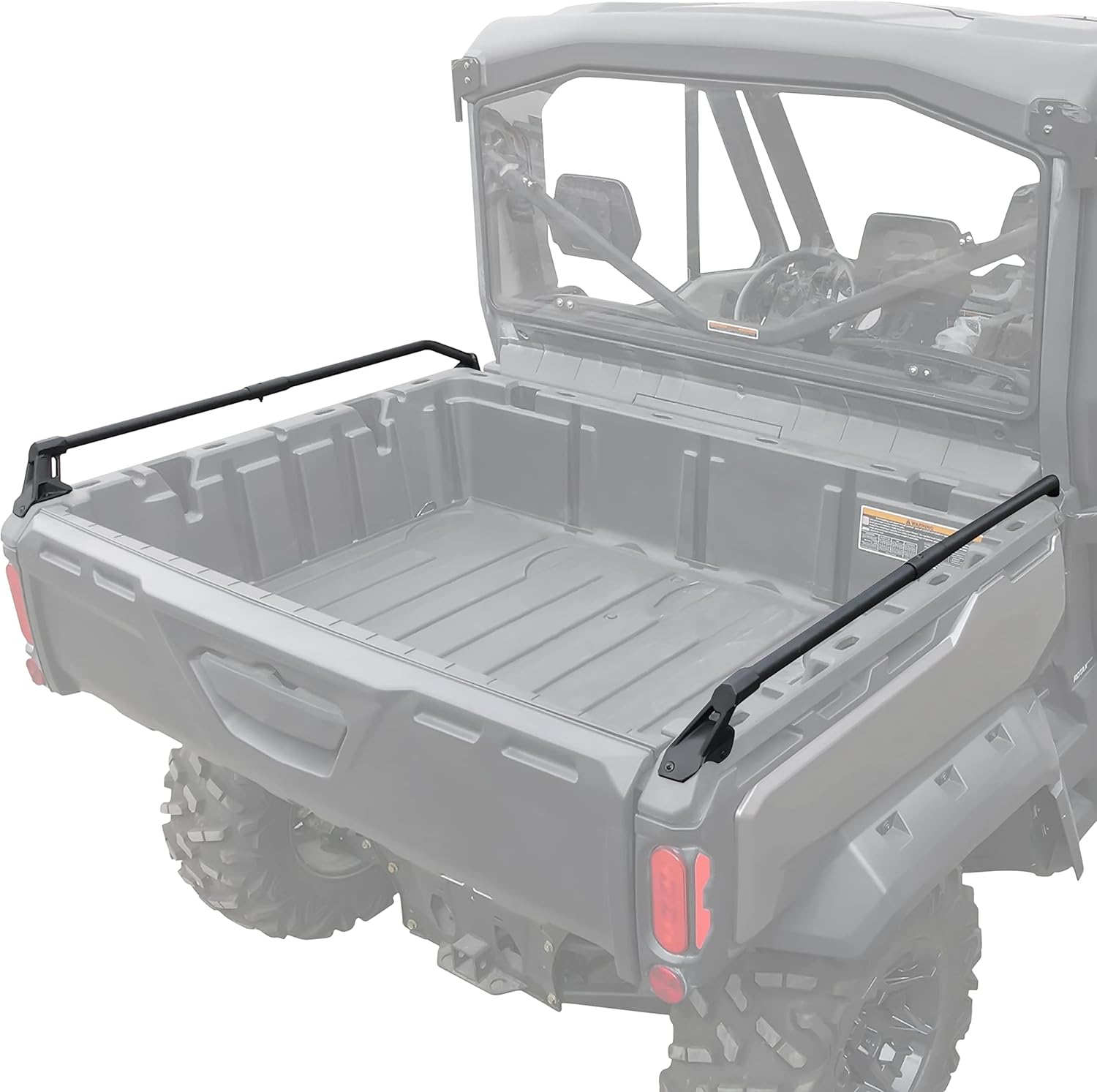 SAUTVS Cargo Bed Rails for Defender, Heavy Duty Combined Cargo Box Side Rails Kit for Can-Am Defender HD5 / HD8 / HD10 / MAX 2016-2023 Accessories (Replace #715003444) image number 1