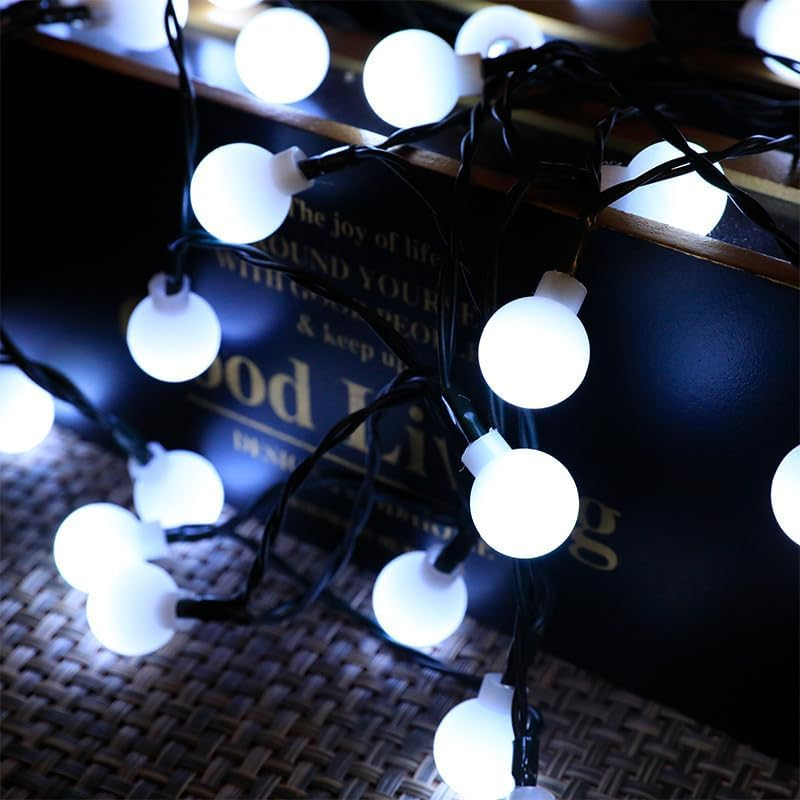 Generic INONE Solar String Lights Crystal Ball Solar Fairy Lights Decoration Lighting for Home, Garden, Patio, Yard, Party and Outdoor IP65 Waterproof (White, 22M), IN-167ADQ image number 5