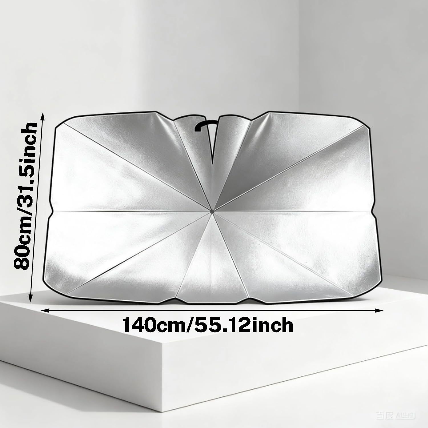 Yotsuba Car Windshield Sun Shade Umbrella, Foldable Car Umbrella Window Sunshades, 140 X 80 Cm Large Size Auto Windshield Covers Trucks Cars Cover, UV Protection, Heat Insulation image number 4