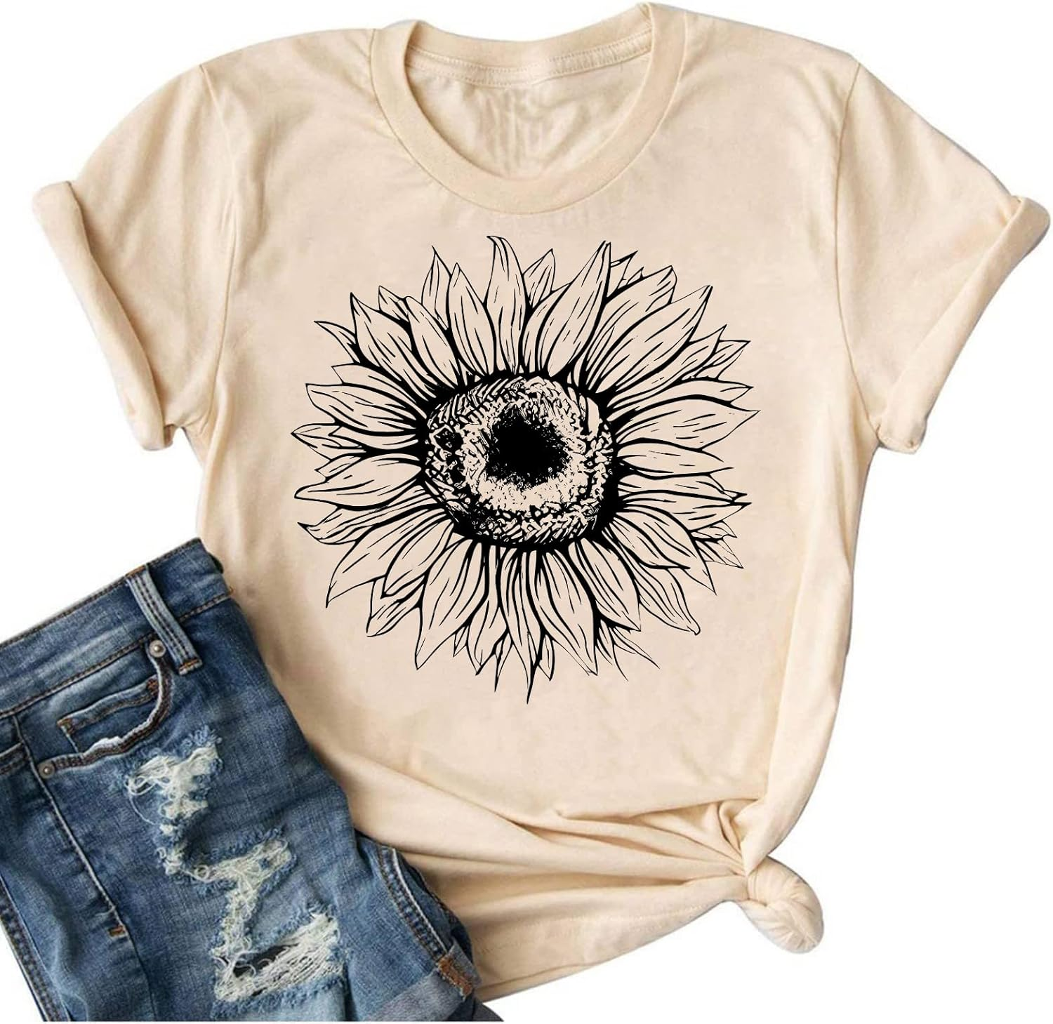 Colorful Sunflower Daisy Flower T Shirt for Summer