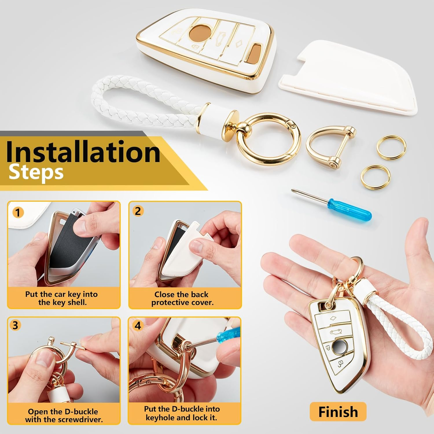 CTRINEWS for BMW Model 3B Key Fob Cover image number 3