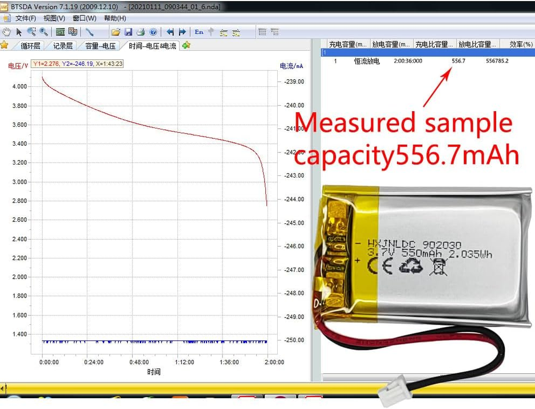 DC 3.7V 550Ma 902030 Rechargeable Lithium Polymer Battery for DIY 3.7-5V Electronic Product, Mobile Energy Storage Power Supply LED Light image number 5
