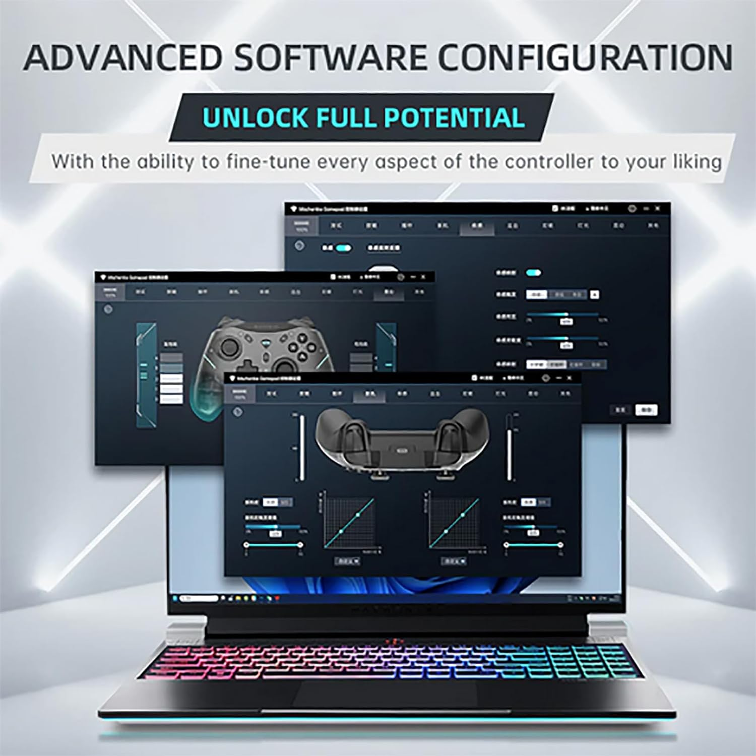 Machenike G5 Pro Tri-Mode Switch Controller, Usb/Bluetooth 5.0/2.4G, with Programmable Button, Joystick, Hall Trigger, Kailh Micro Switches, Switch Remote Gamepad for PC, NS, Ios, Android, TV Box (Black) image number 4