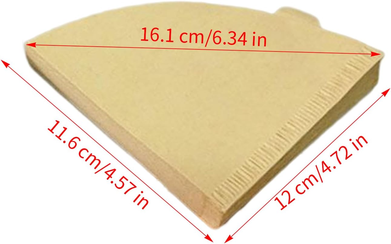 Coffee Filters Cone Paper - Natural Paper Coffee Filters 2-4 Cup,2-4 Cups for Pouring over Coffee Filter, 100 Count Filters (Natural Brown) Health & Household Unbleached for Drip Coffee Maker Pochy image number 1