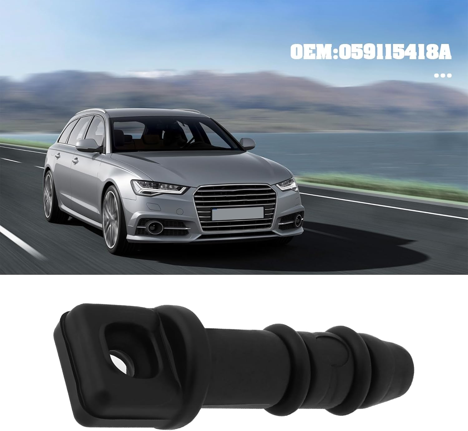 Emagtech Oil Dipstick Guide Tube Bung Plug 059115418A Compatible with Audi A6 4G C7 2010-2018