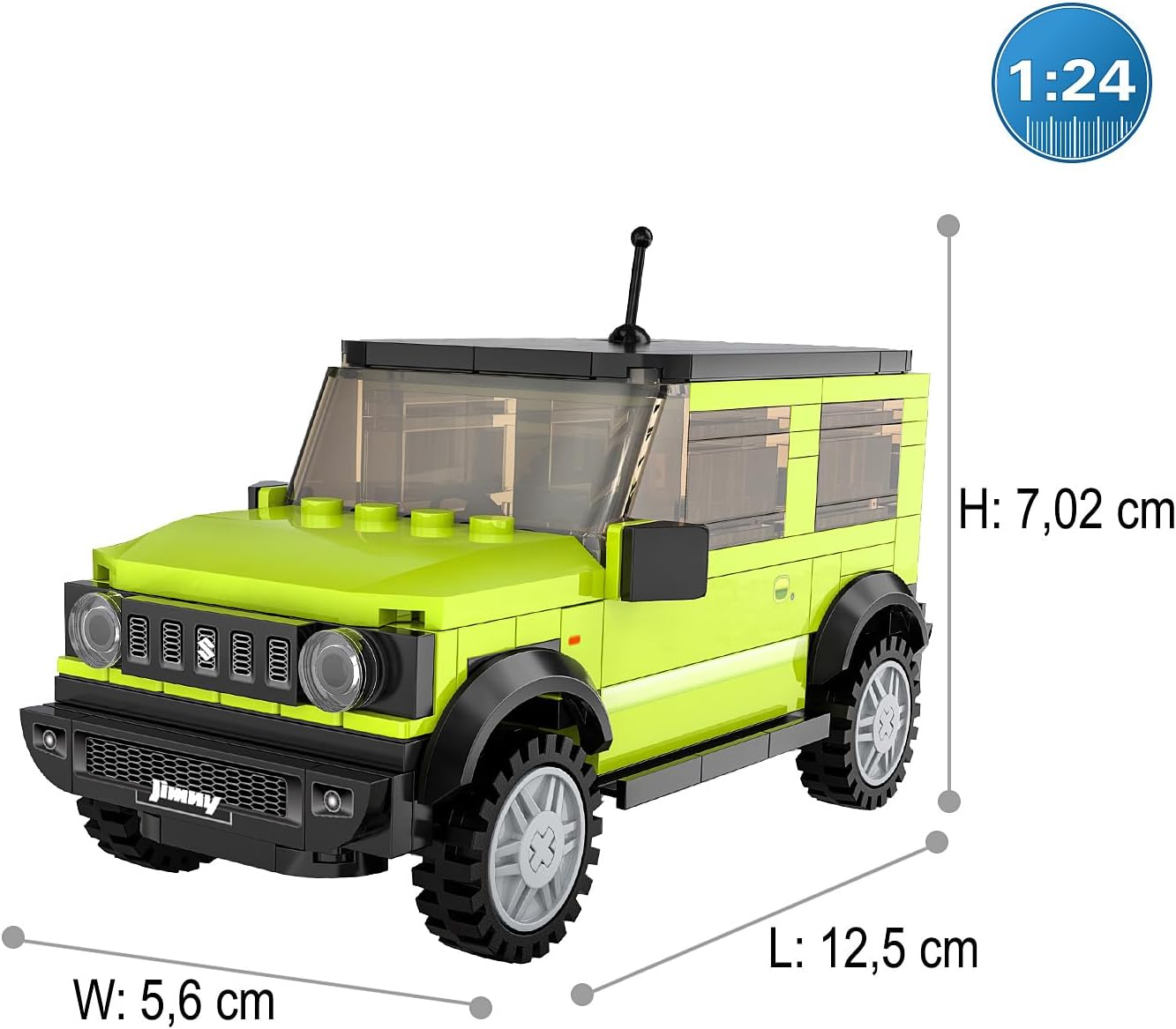 JAMARA 402865 CADA Suzuki Jimny 1:24 Bricks, Children'S Technology Toy from 8 Years, Gift for Kids, Set of Clamping Blocks, Promotes Fine Motor Skills and Technical Understanding image number 2