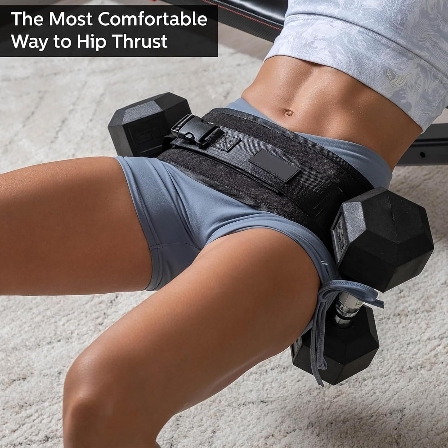 Exercise Hip Thrust Belt, Heavy Duty, Non-Slip, Versatile & Portable, Ideal for Strength Training image number 2