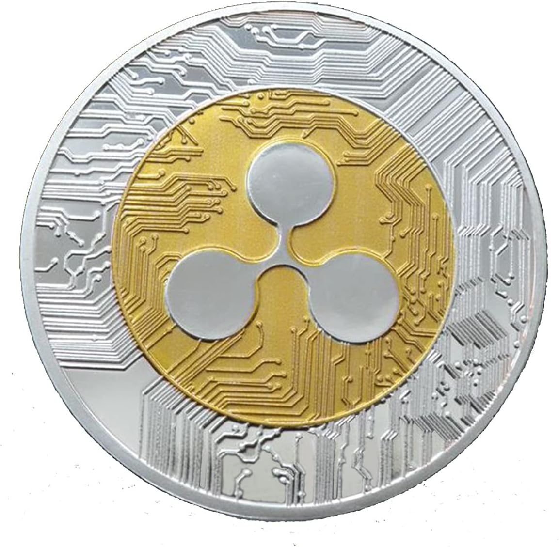 Ripple Coin XRP Cryptocurrency Coin, Collector'S Coin with Clear Protective Cover image number 1