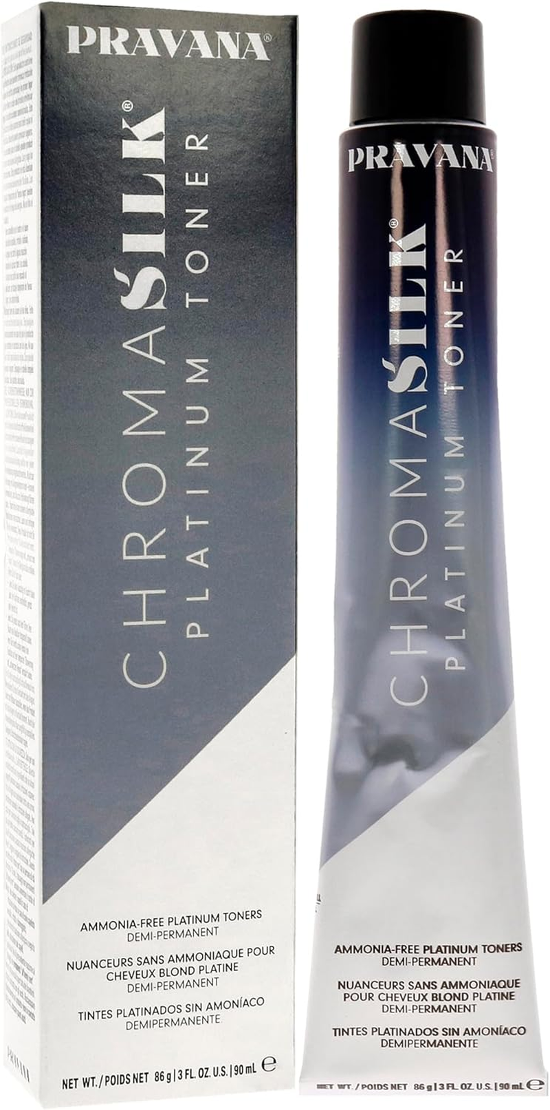 Pravana Chromasilk Platinum Toner - Platinum Sand for Unisex 3 Oz Hair Color image number 3