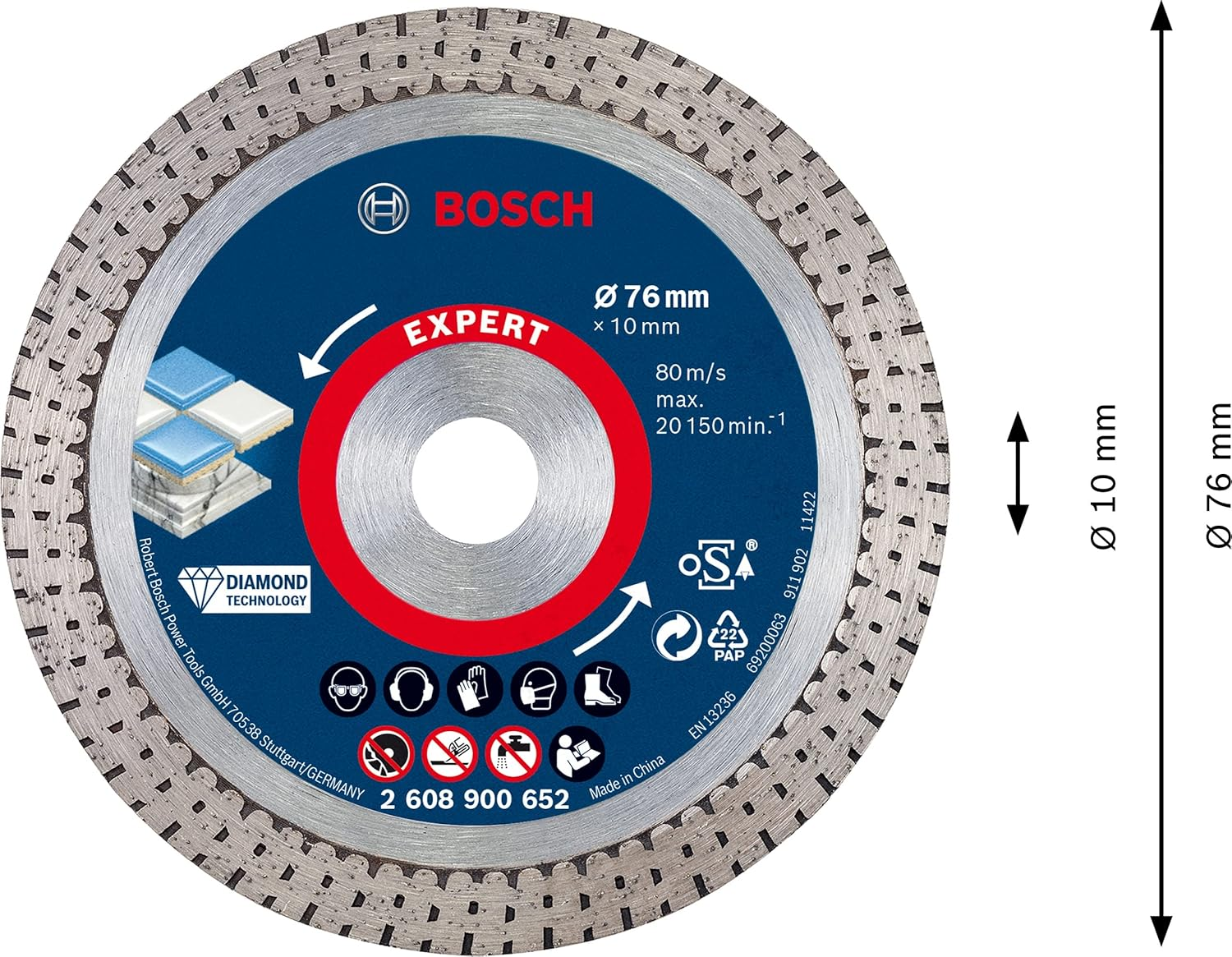 Bosch Professional 9-Piece 76 Mm Disc Set in Mini L-Boxx (For GWS-12V, Diameter 76 Mm, Accessories Angle Grinder) image number 5