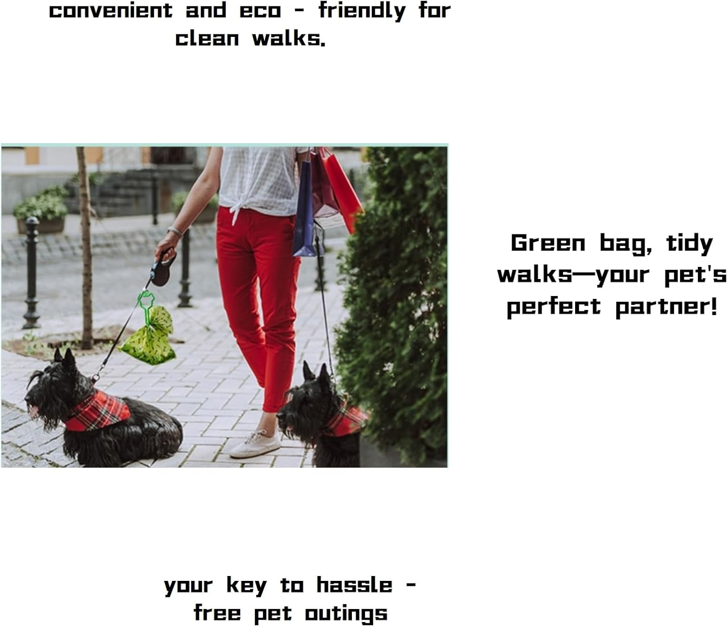 EPI Degradable Dog Poop Bags with Dispenser & Leash Clip - 36 Rolls, Eco-Friendly, 1.5 Micron Thick, Assorted Patterns