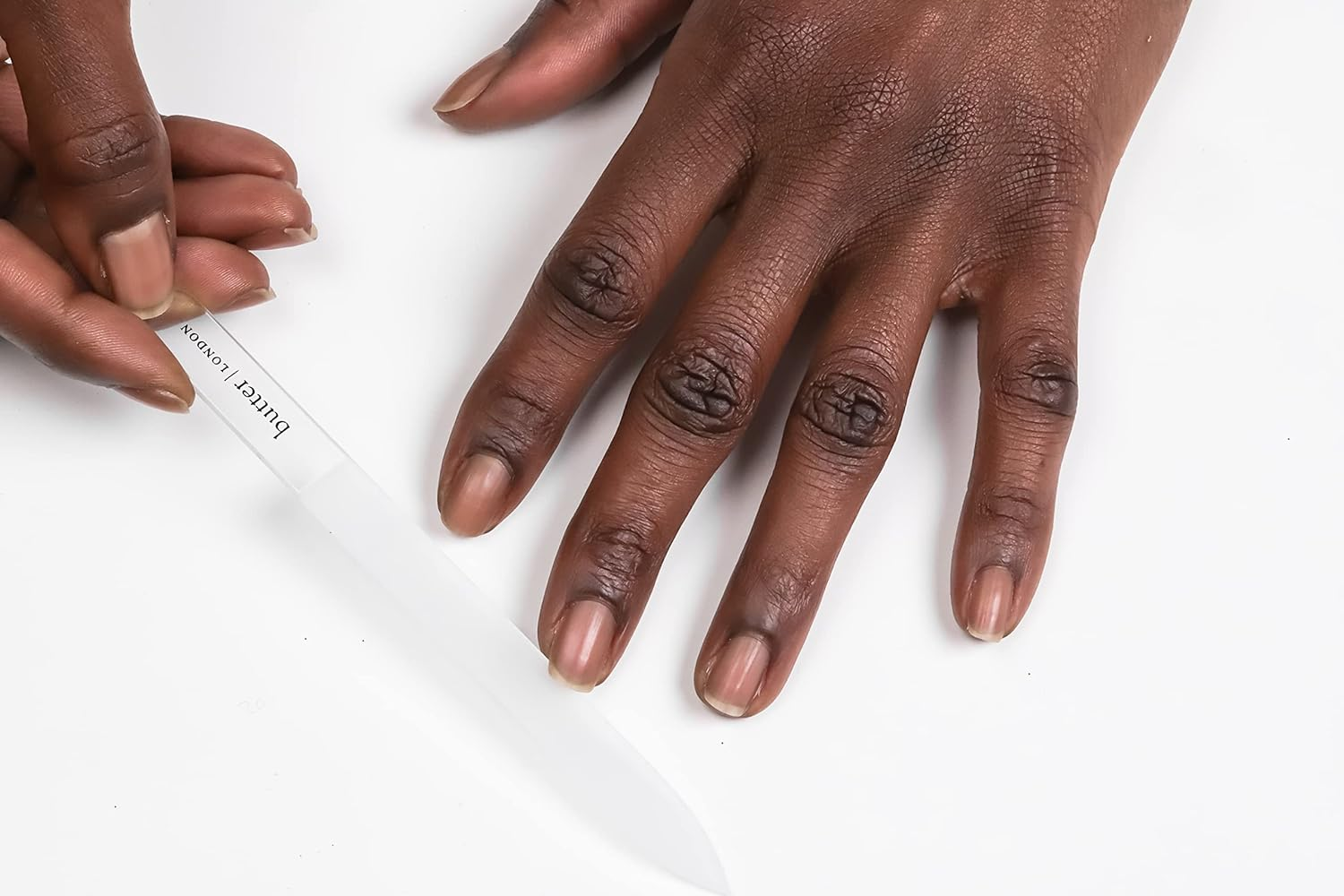 Butter London Signature Glass Nail File - Essential Tool for Manicure and Pedicure - Smooth Out Rough Edges and Helps Prevent Breakage and Splitting - Etched Grind Plate for Finer Surface - 1 Pc image number 1