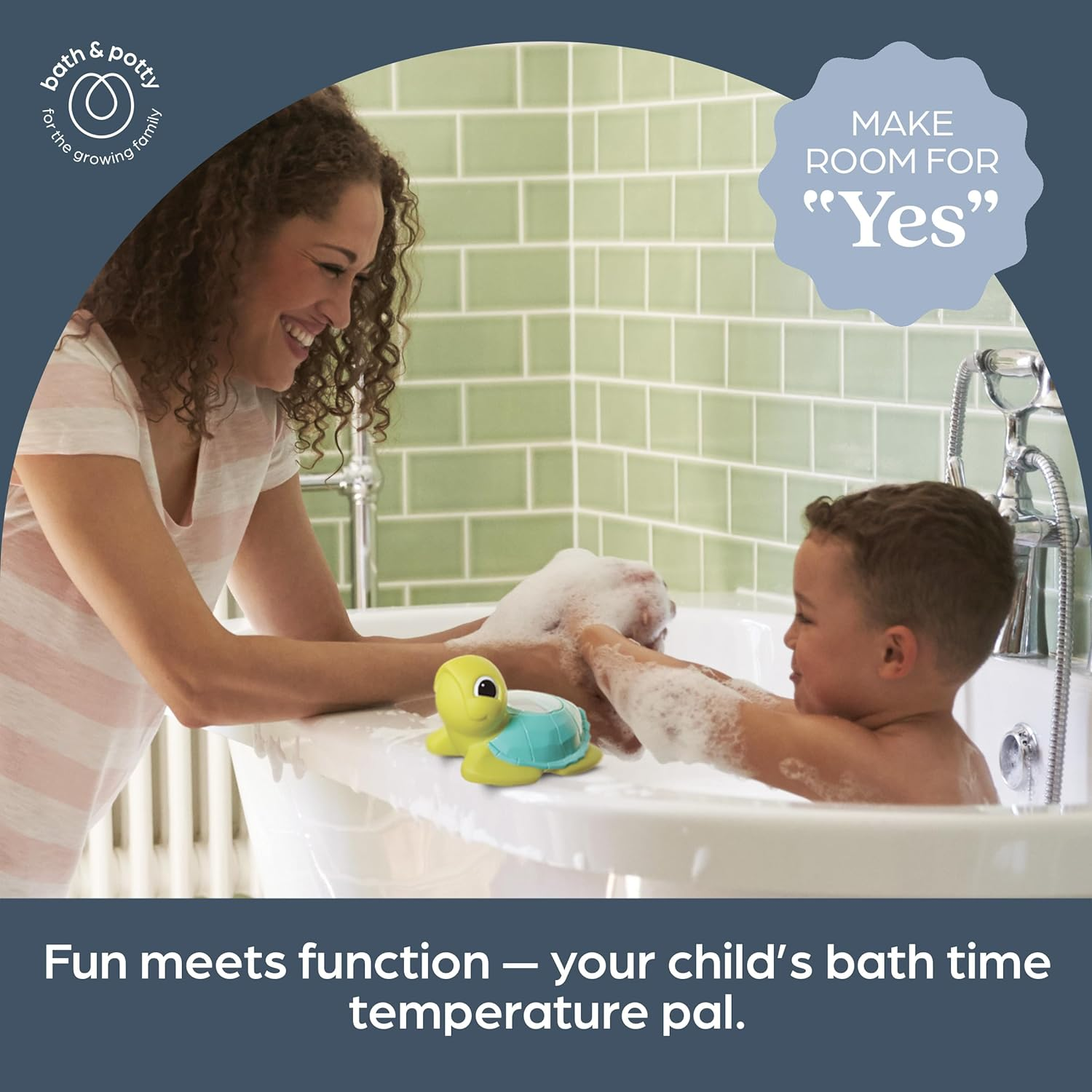 Dreambaby Turtle Baby Bath Thermometer - Instant Read Digital Thermometer for Water and Room Temperature - Floating Baby Bath Toy image number 2