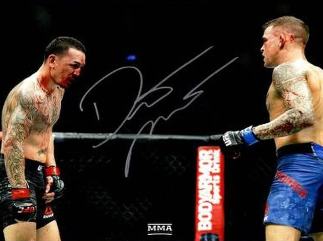 Klovaphotos Dustin Poirier Max Holloway MMA UFC Signed Autographed A4 210X297Mm Poster Wall Art