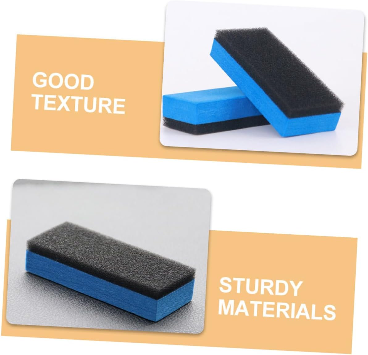 HONMEET Tire Shine Applicator Sponge Pads 6Pcs, High-Density Tire Dressing Applicator for Car Detailing and Wheel Shine, Large Car Wax Coating Sponges for Automotive Exterior Care image number 2