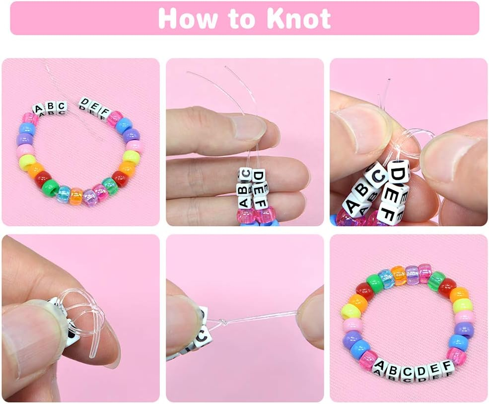 ANSHINE 1740 Pcs Jewelry Making Kit - Pony, Alphabet Letter, Polymer, Smile Heart Number Star Beads for Bracelet Making - Girls and Adults image number 1