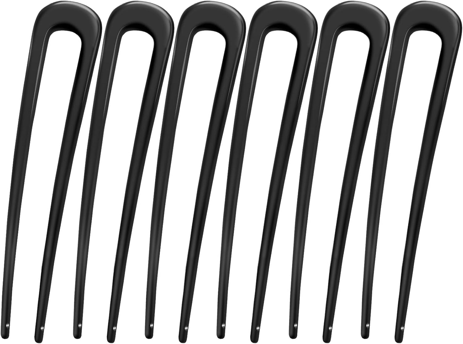 6 Pcs French Hair Pins, 3.9 Inch Metal U Shaped Hair Pins for Women and Girls, Vintage Black for Buns, Long and Thick Hair