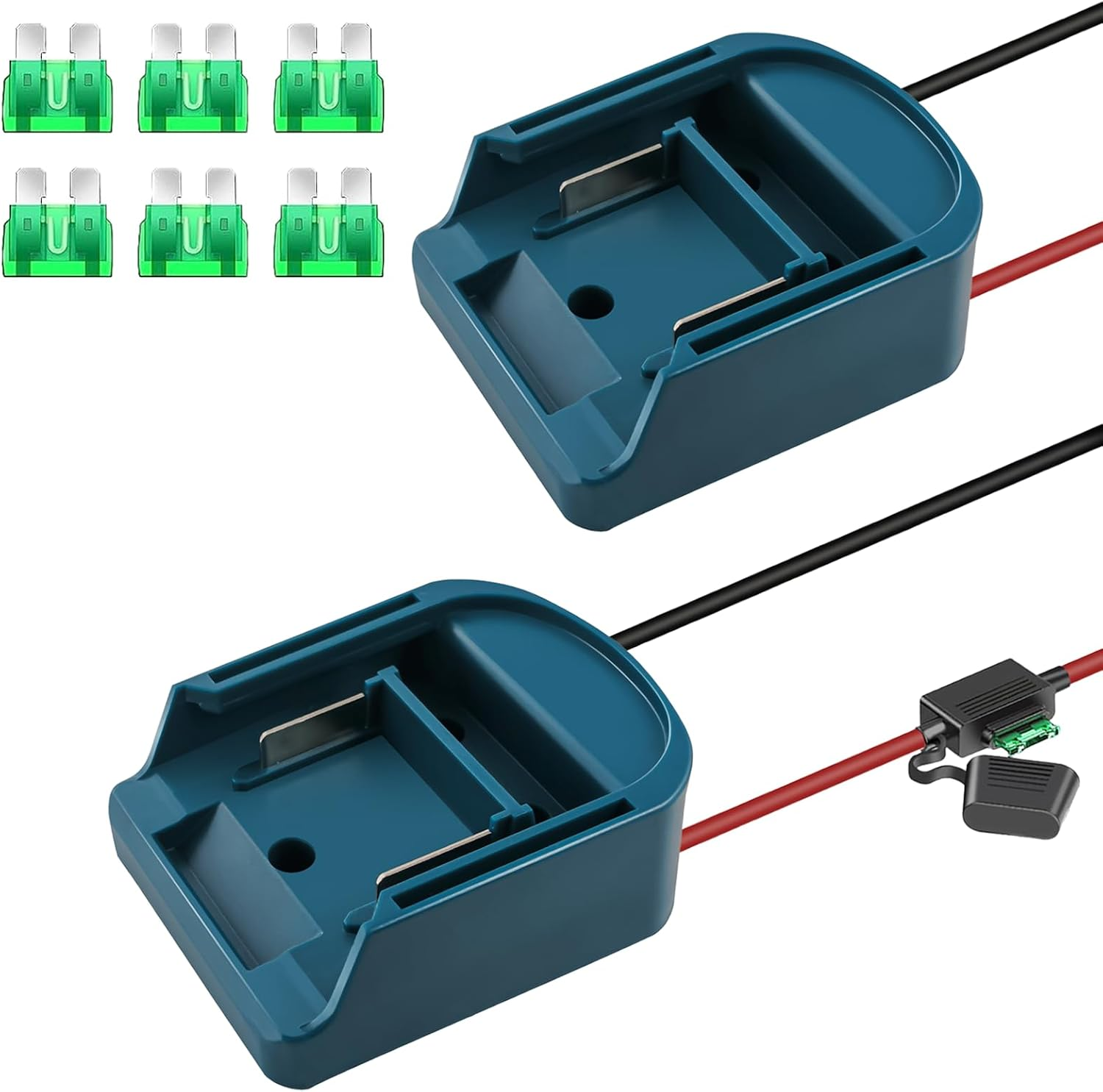 2Packs Power Wheel Adapter for Makita 18V Battery Adapter 18V Power Wheels Battery Converter with Switch & Fuses & Wire Terminals, 14AWG Wire,Power Connector for DIY Rc Car Toys, Robotics and Rc Truck